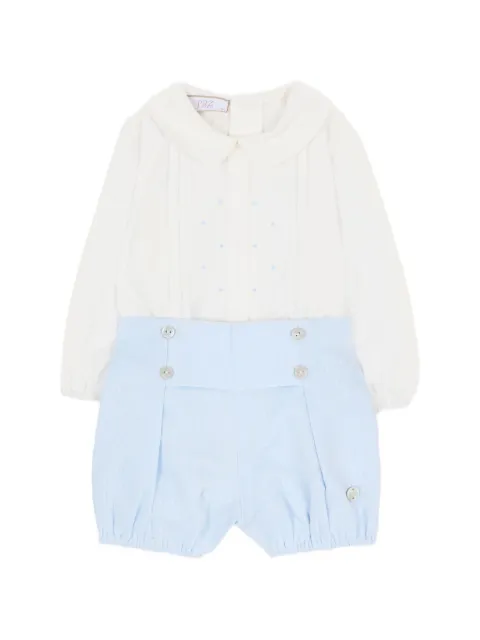 Paz Rodriguez Fogar embroidered-blouse and shorts set