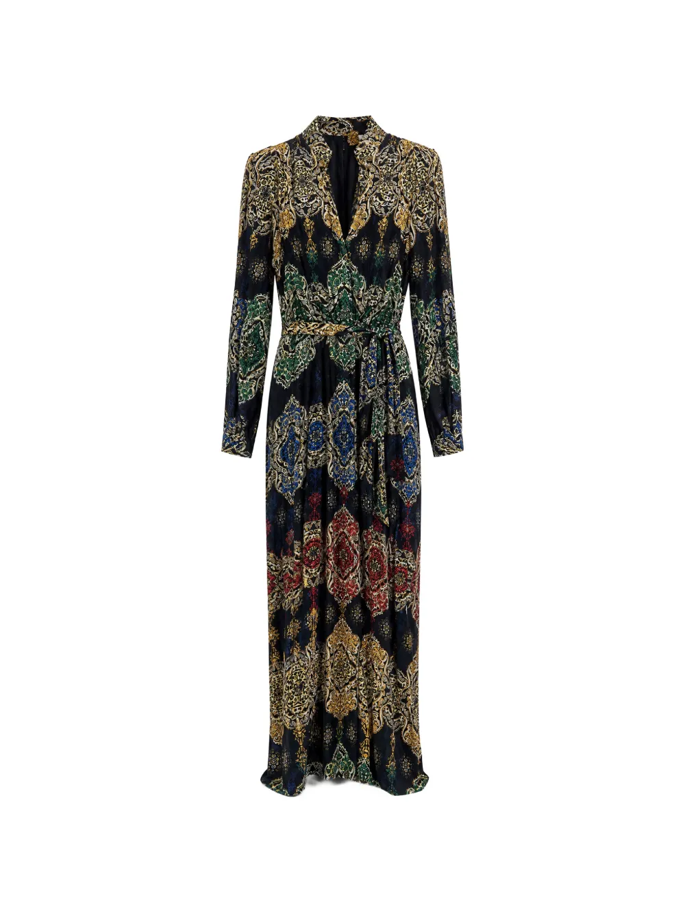 alice + olivia Valencia paisley-print belted maxi dress