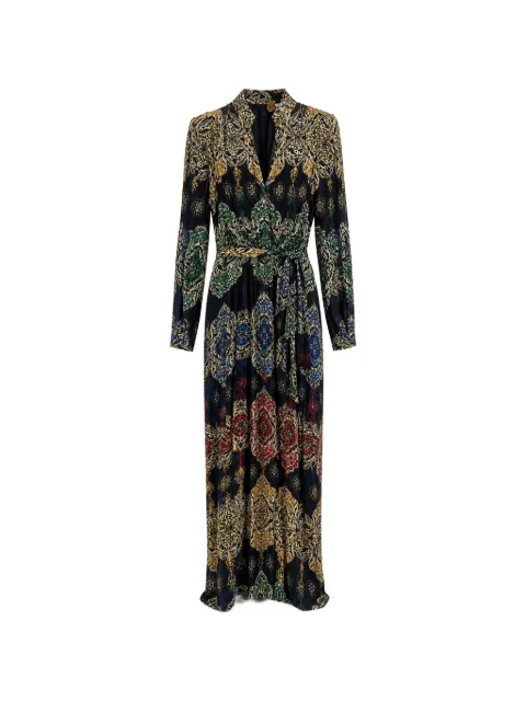 alice + olivia Valencia paisley-print belted maxi dress