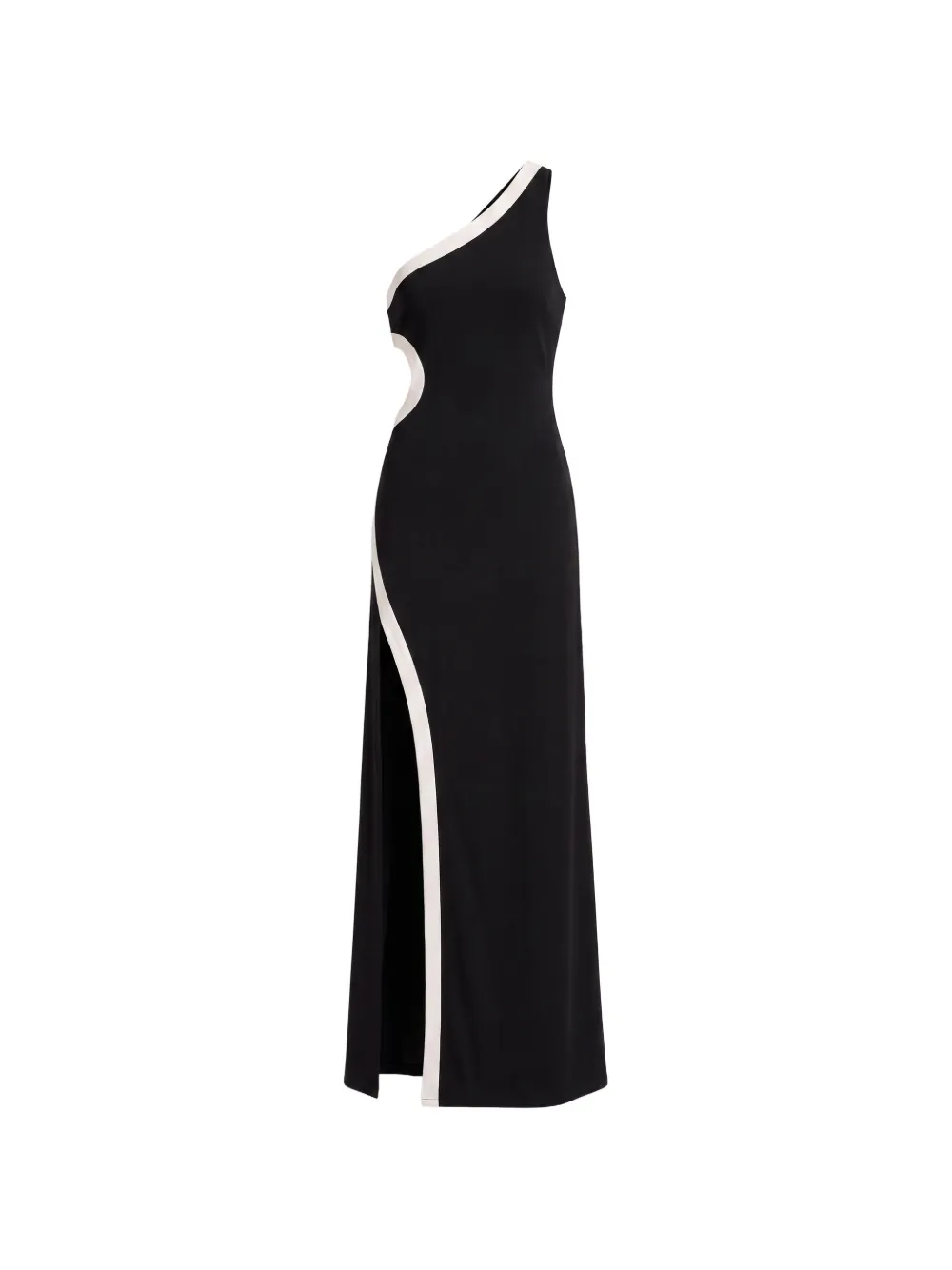 alice + olivia Gwendolyn one-shoulder cutout maxi dress