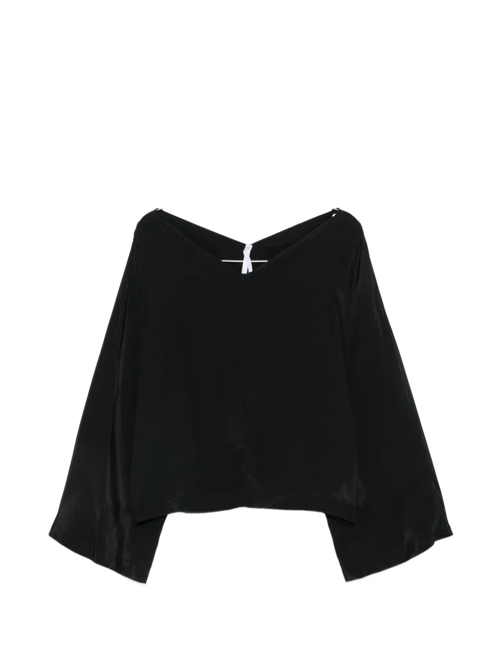 Imperial V-neck Long-sleeve Top In Black