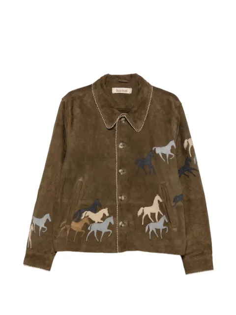 Baziszt Valero horse-patchwork leather jacket