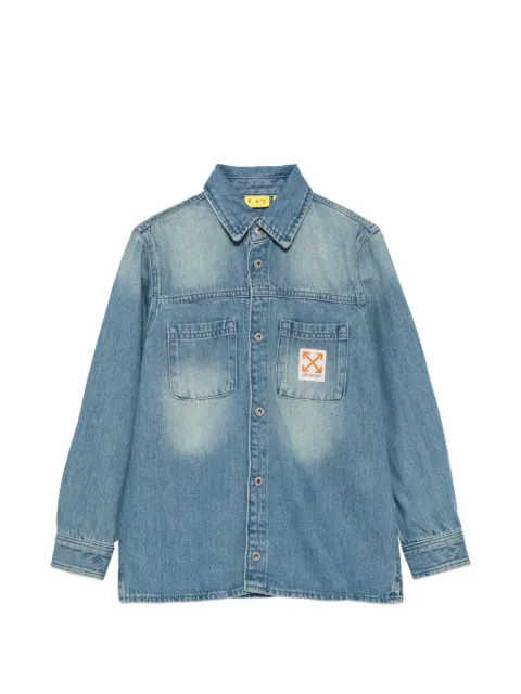 Off-White Kids Arrow-patch denim shirt