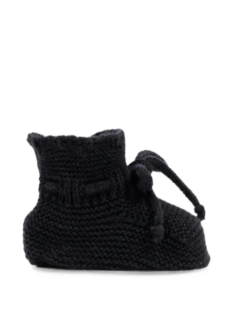 Martin Aranda knitted tie-fastening crib shoes