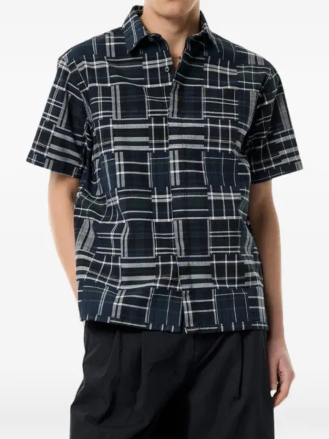 ERL plaid-pattern short-sleeved shirt