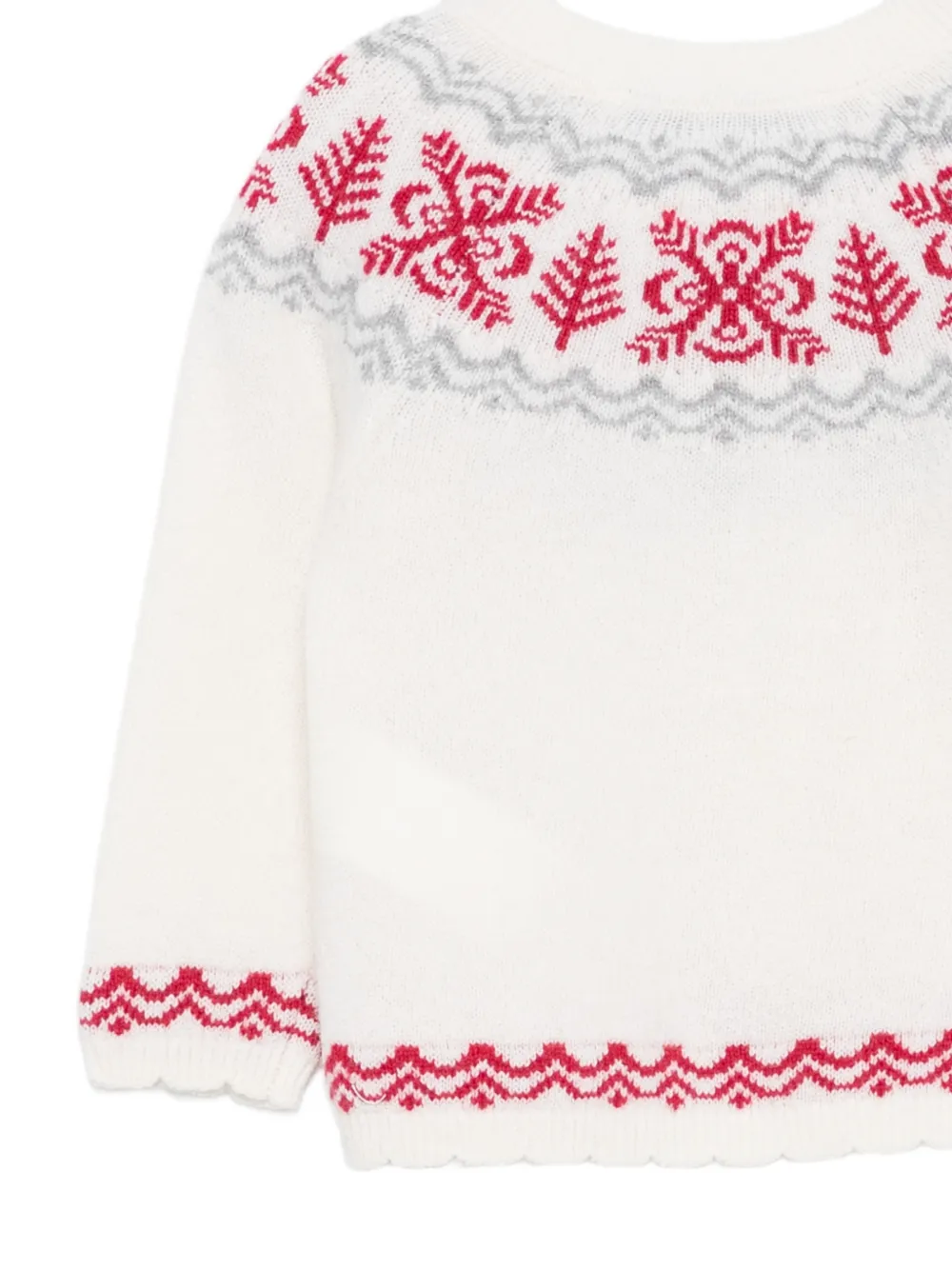 Tartine Et Chocolat Fair Isle trui met knoopsluiting Beige