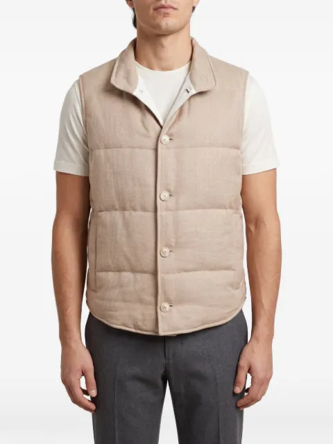 Brunello Cucinelli padded button-down vest