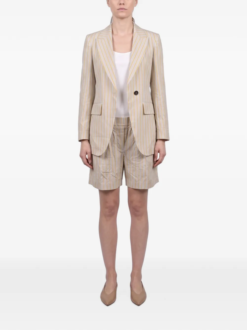 Brunello Cucinelli Gestreept pak Beige