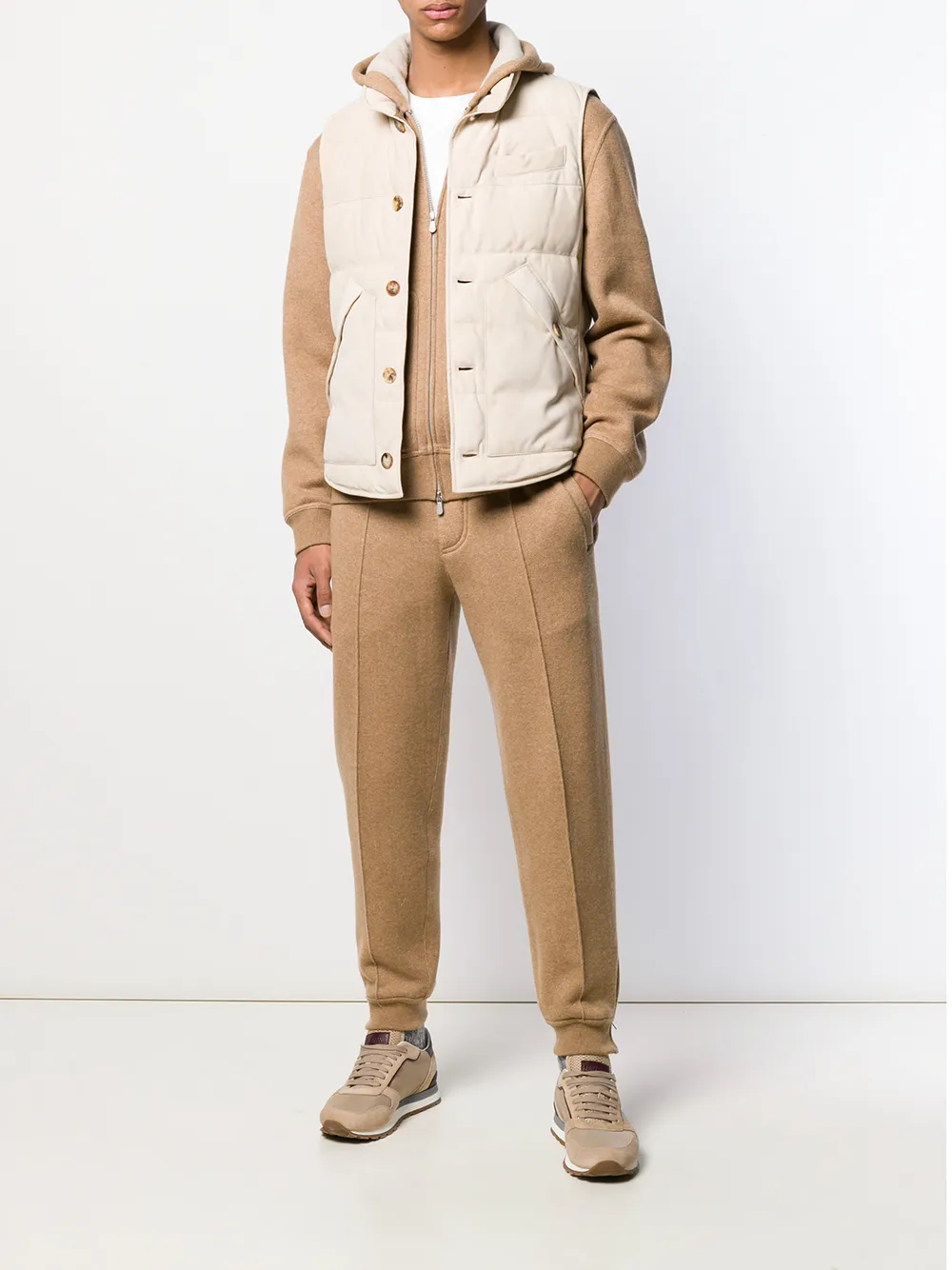 Brunello Cucinelli Kasjmier trainingsbroek Bruin