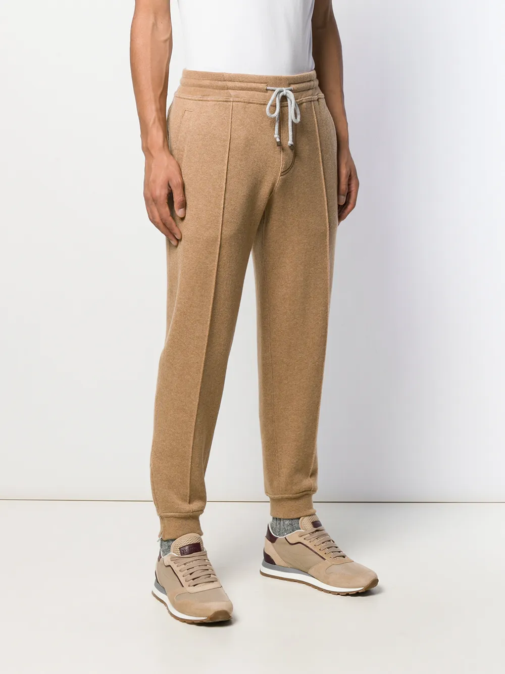 Brunello Cucinelli Kasjmier trainingsbroek Bruin