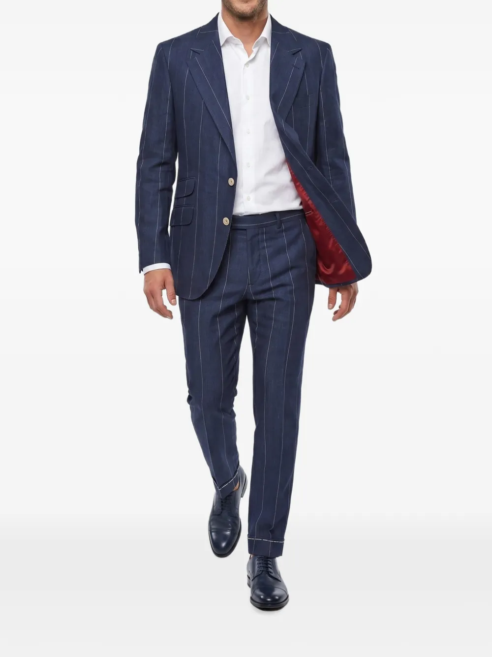 Brunello Cucinelli striped suit - Blu