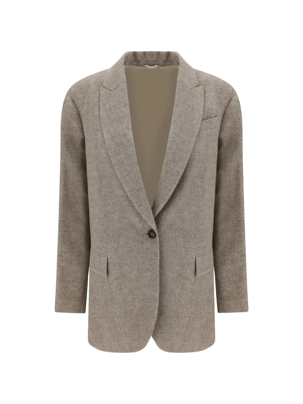 Brunello Cucinelli relaxed-fit notch-lapel blazer - Toni neutri