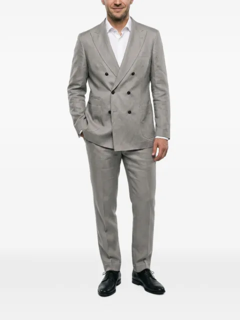 Brunello Cucinelli double-breasted peak-lapel suit