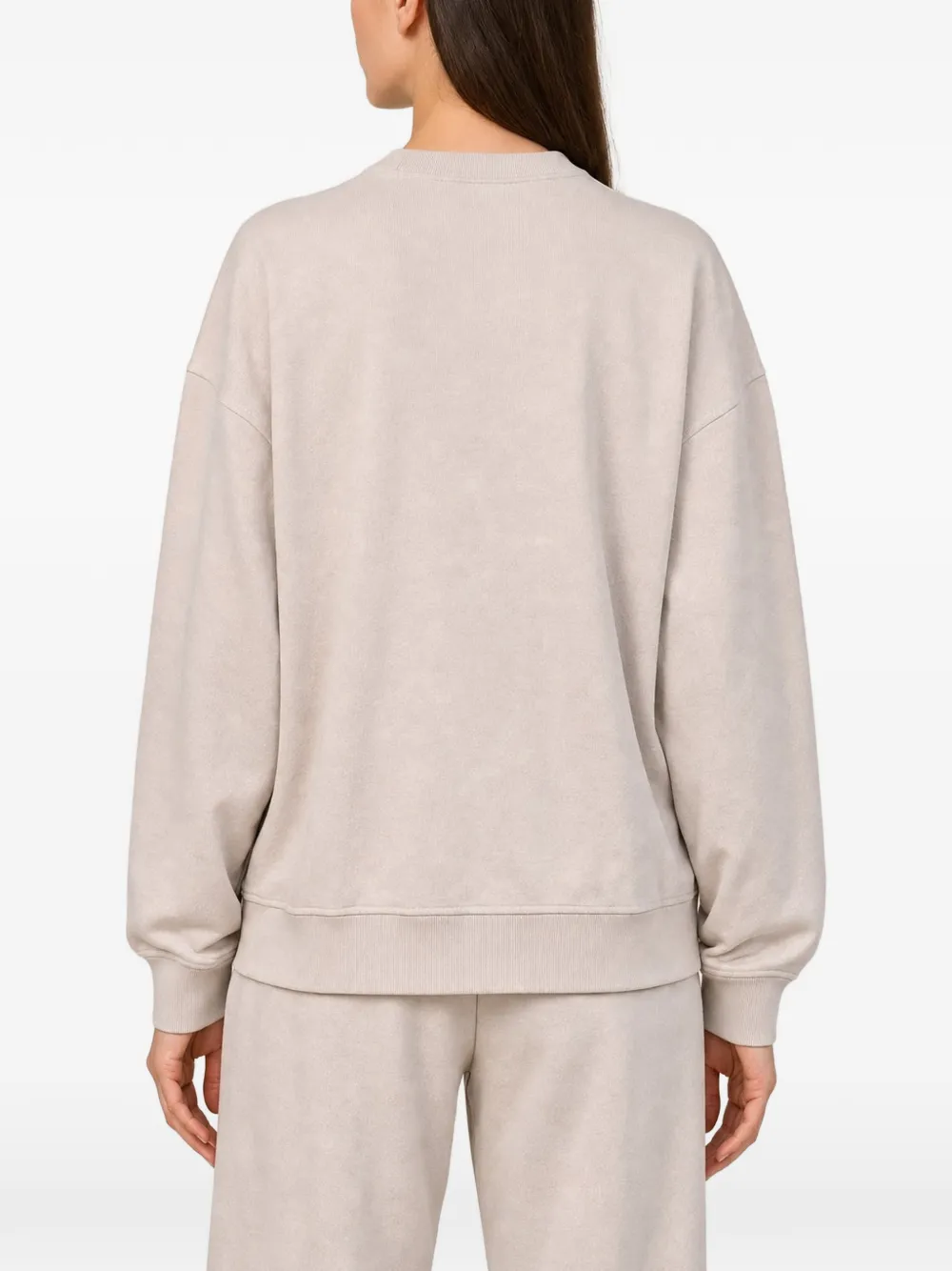 Brunello Cucinelli T-shirt met verlaagde schouders en logo-print Beige