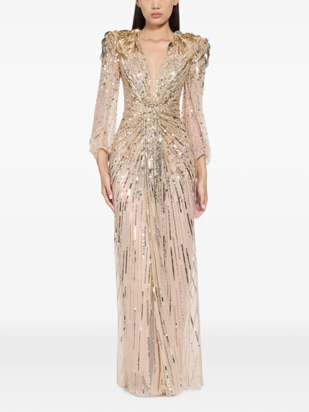 Jenny Packham Xenia avondjurk Goud