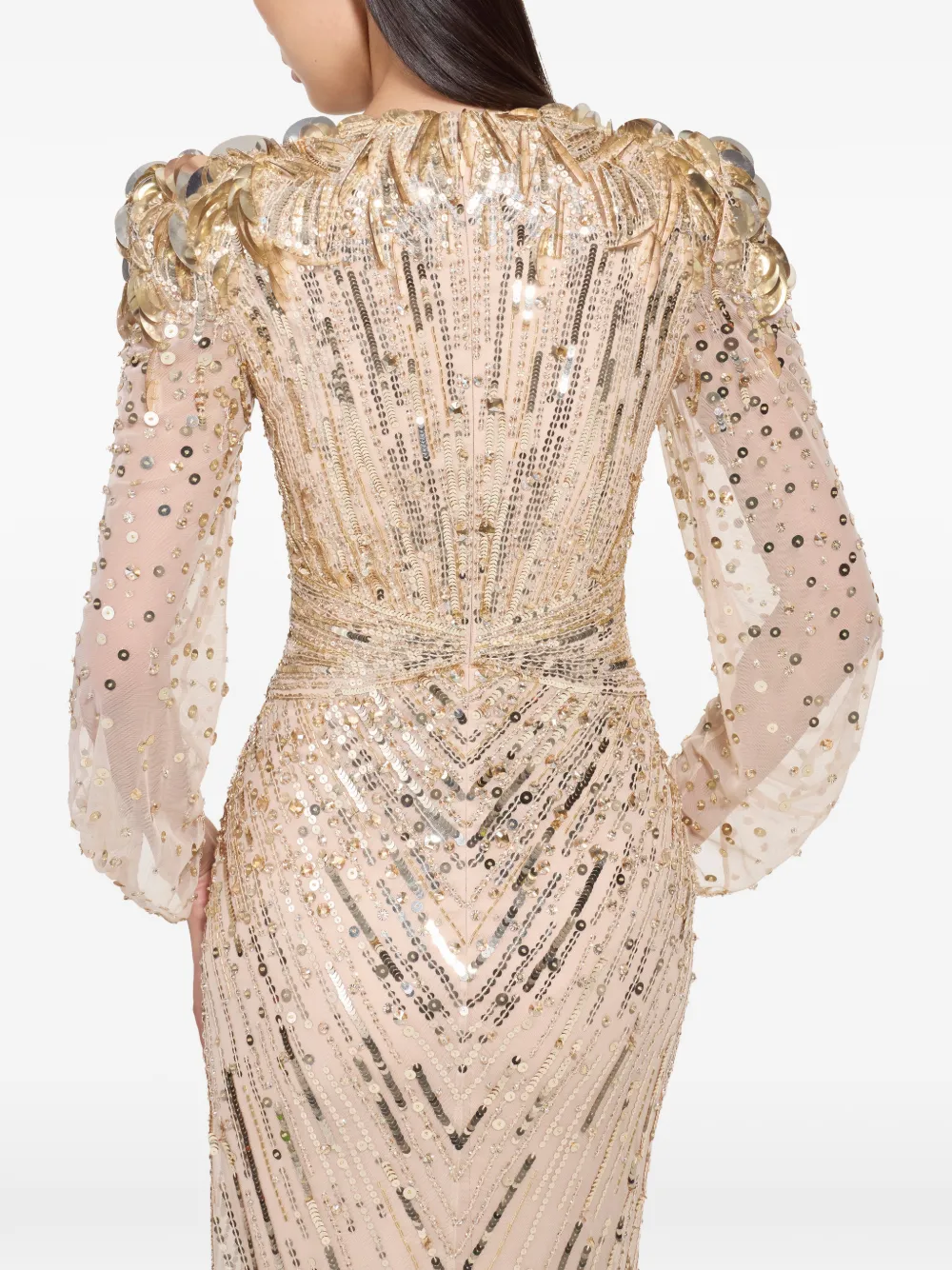 Jenny Packham Xenia avondjurk Goud