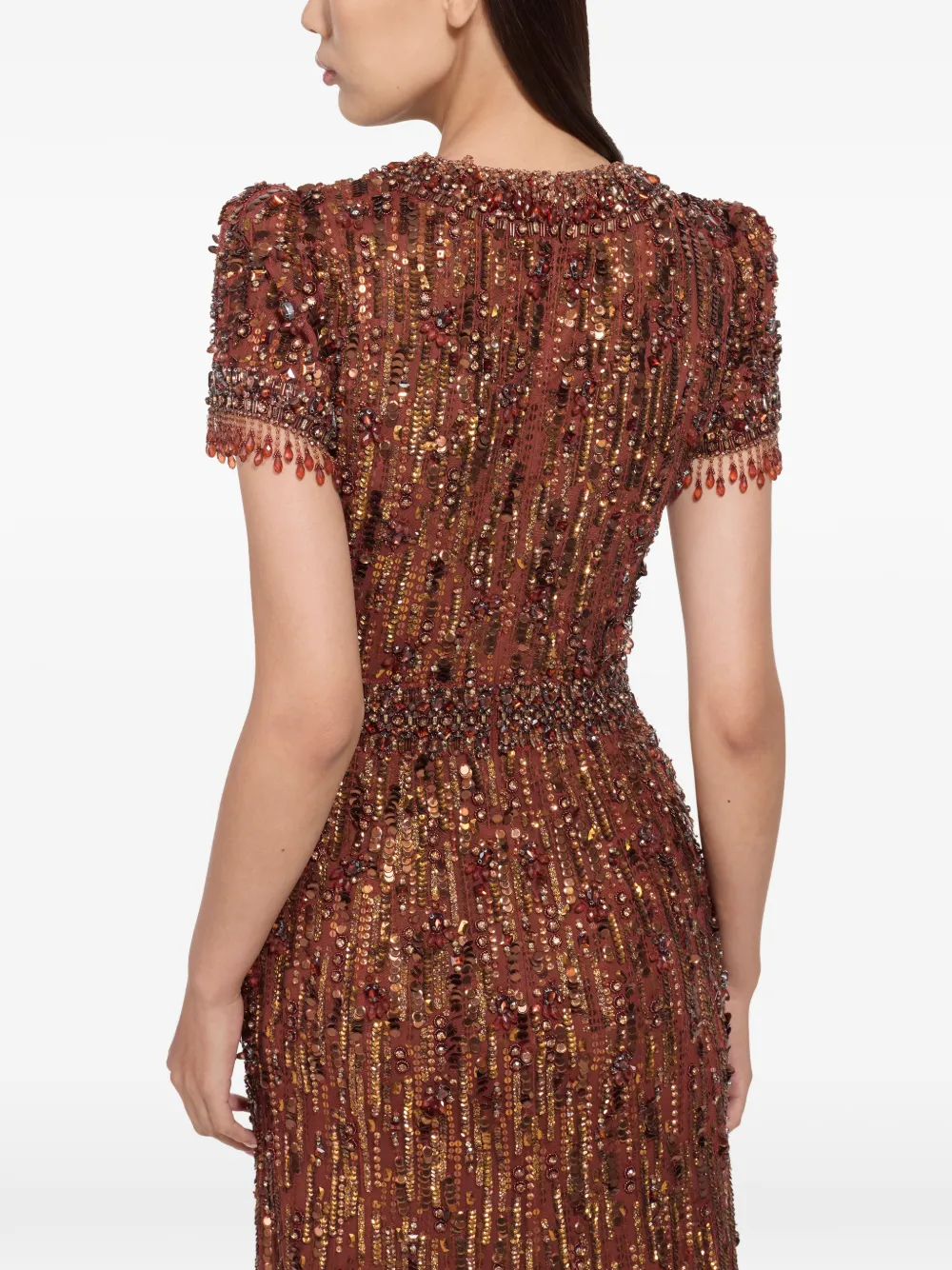 Jenny Packham Roxy avondjurk Bruin