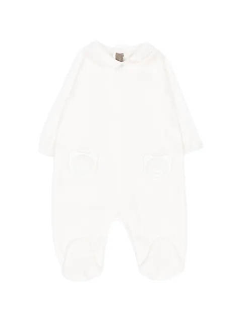 Little Bear bear-patch peter pan collar pajamas