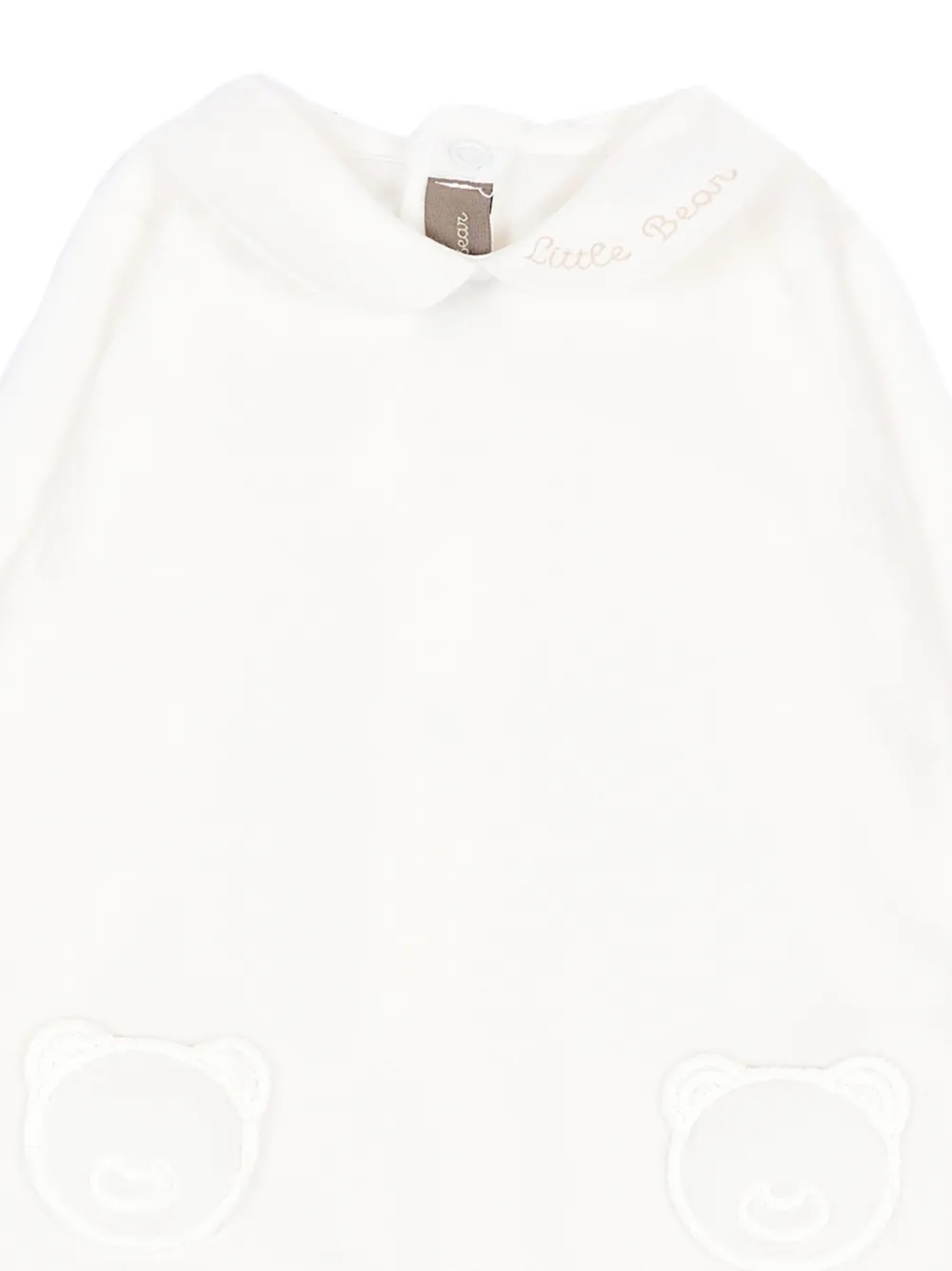 Little Bear-patch peter pan collar pajamas Wit