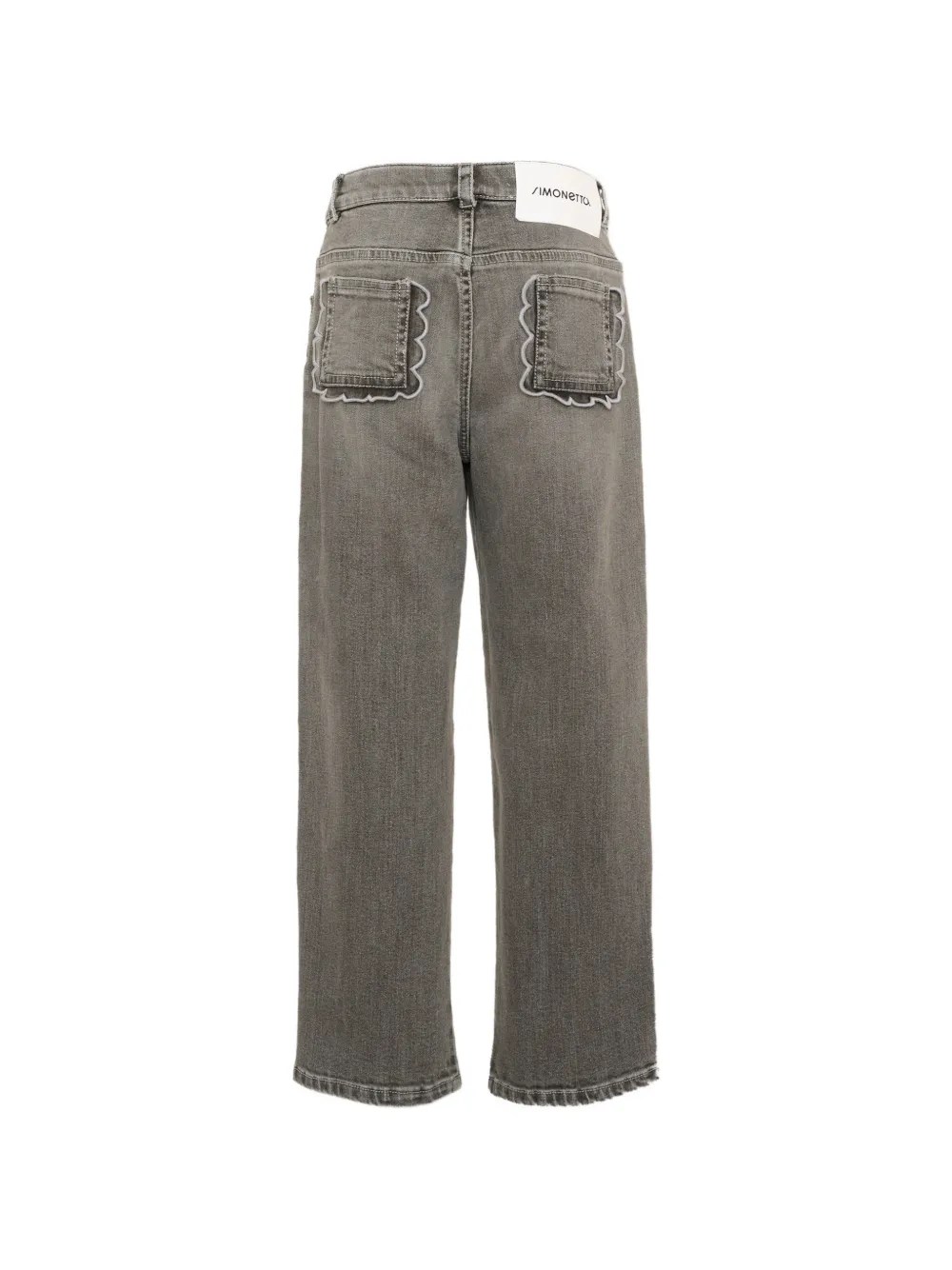 Simonetta Straight jeans met gewelfde afwerking Grijs