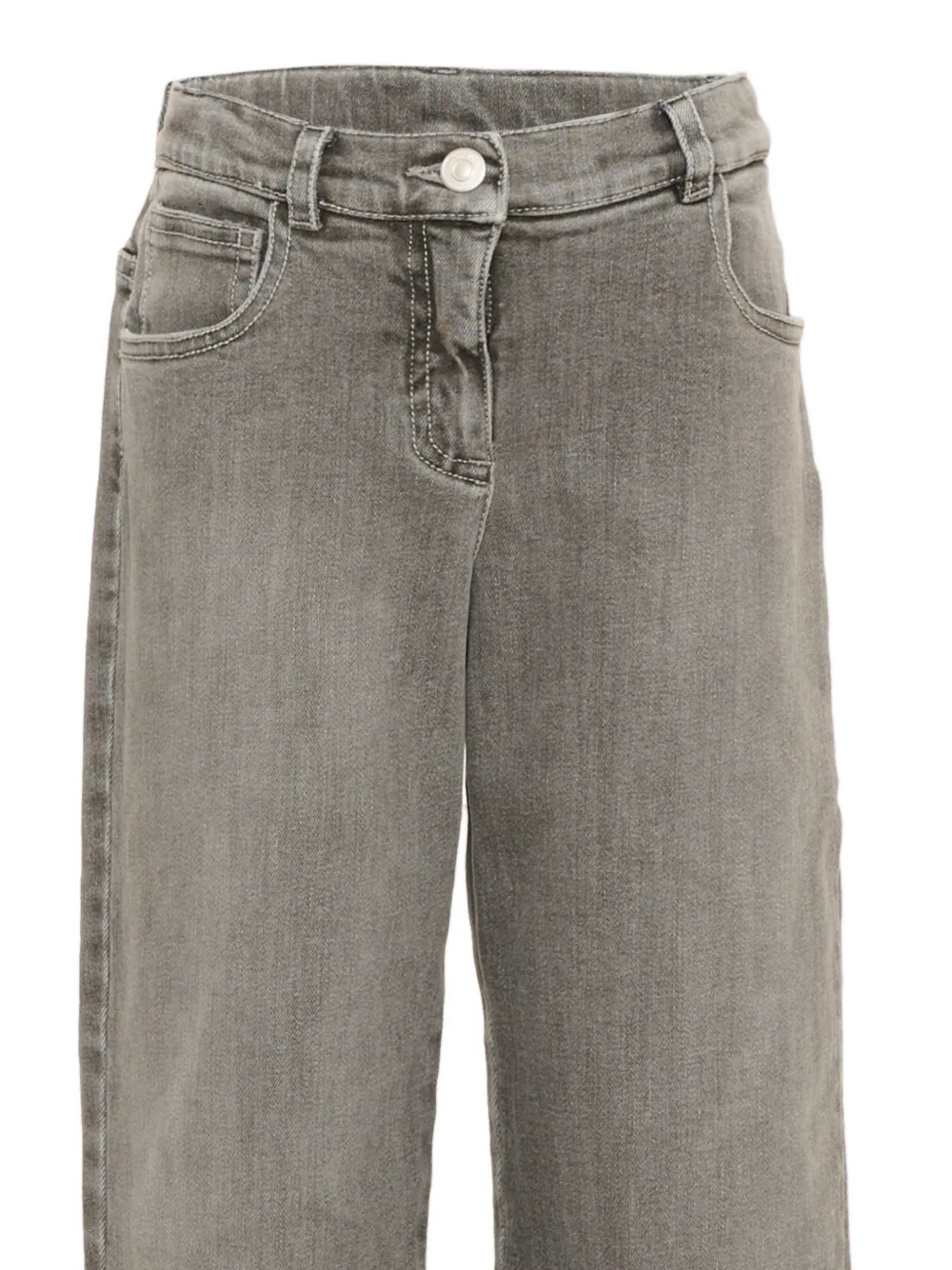 Simonetta Straight jeans met gewelfde afwerking Grijs