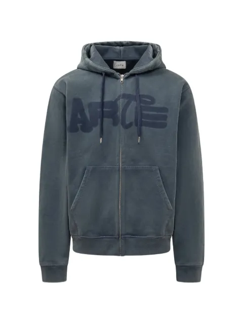 Arte Antwerp logo-print zip-up hoodie