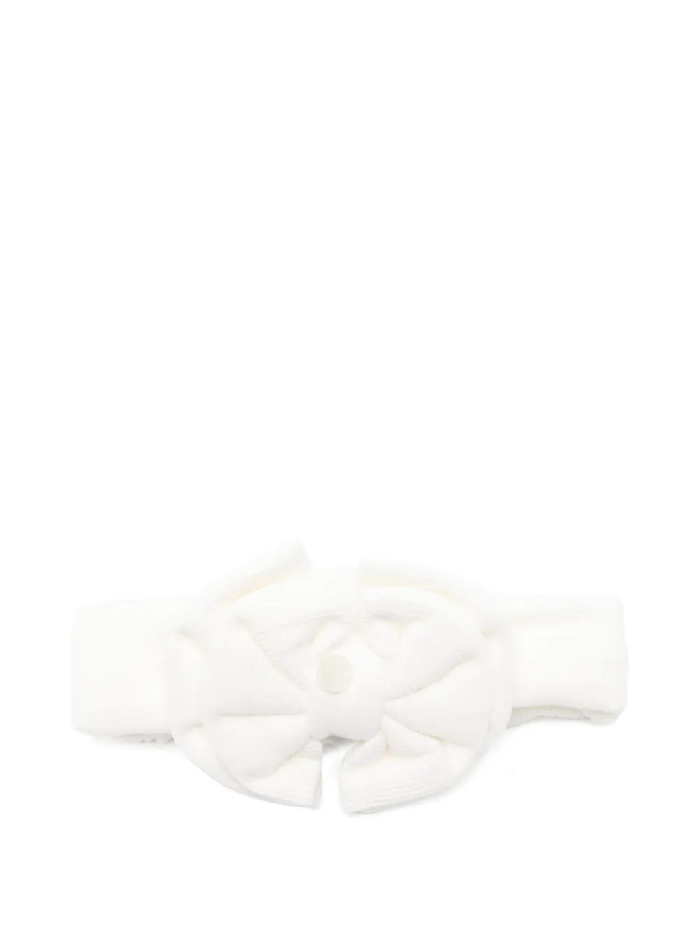 Tartine Et Chocolat bow-detail ribbed headband - Bianco