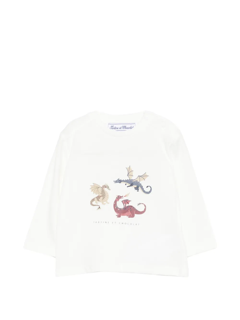 Tartine Et Chocolat dragon-print T-shirt - Bianco