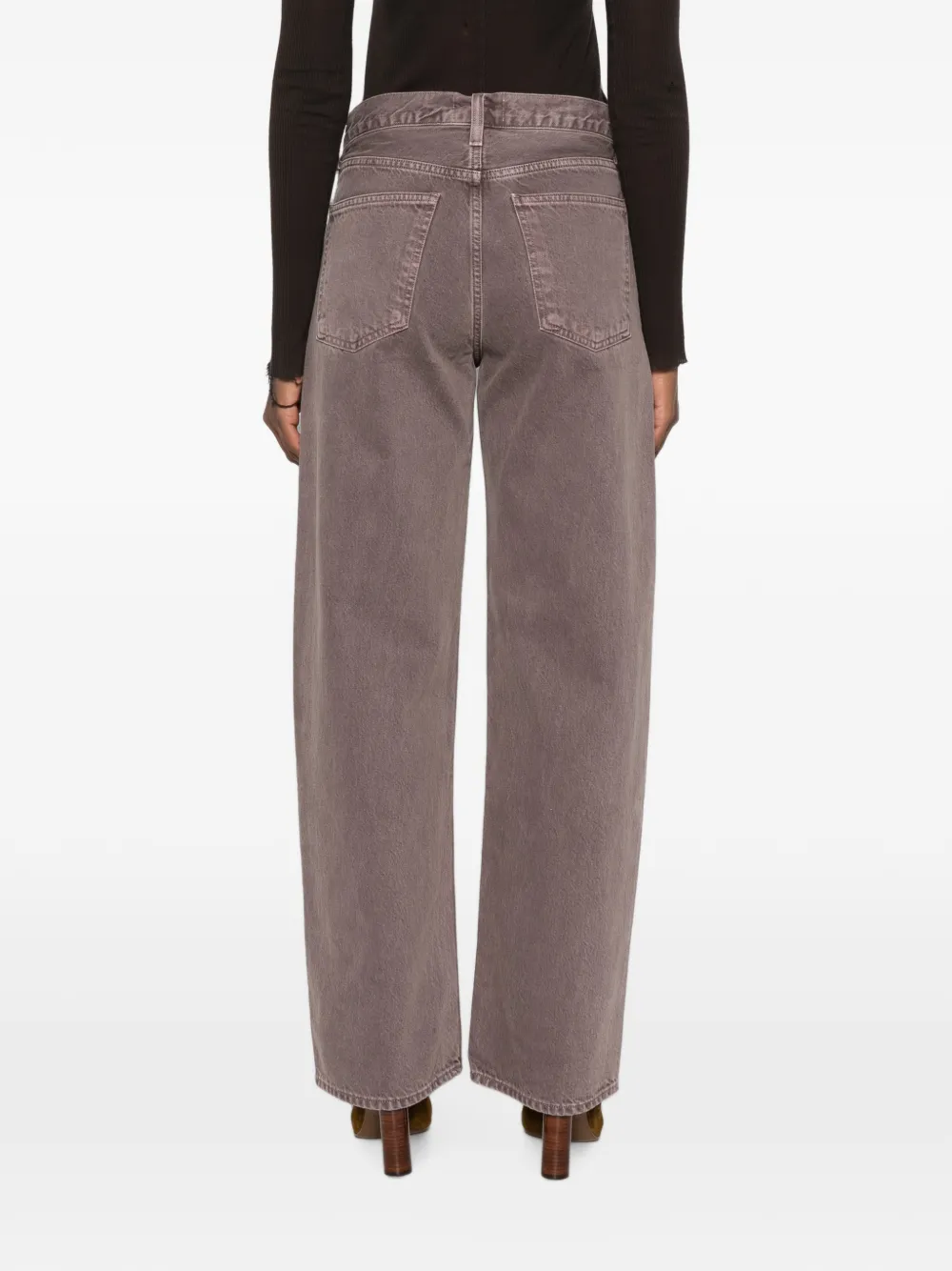 AGOLDE criss-cross straight-leg jeans Grijs