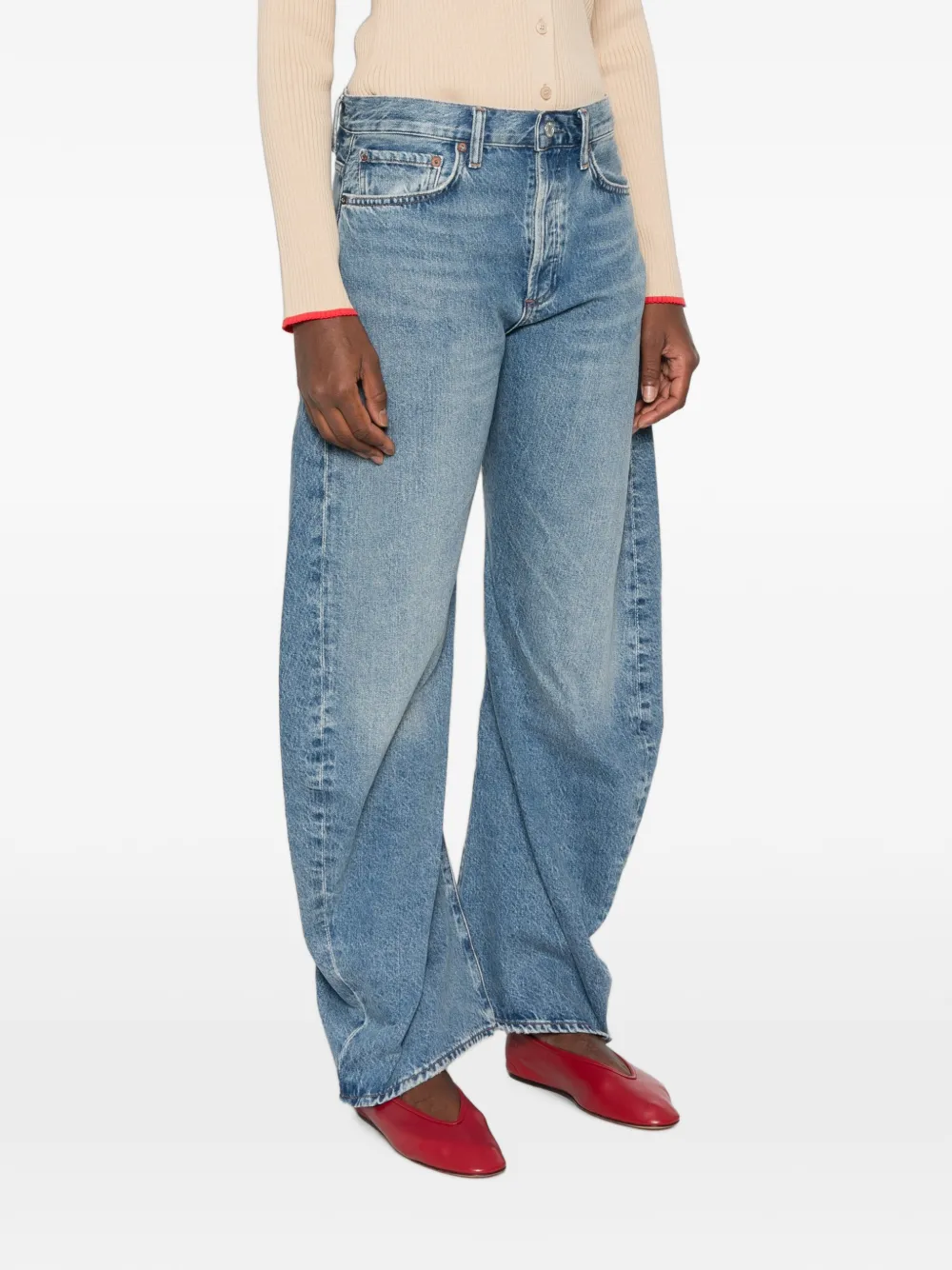 AGOLDE Jeans met wijde pijpen Blauw