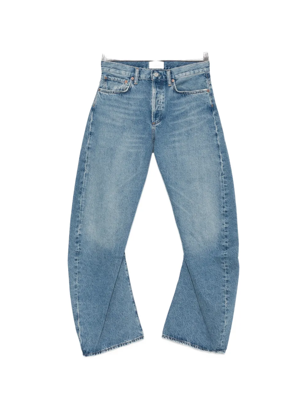 AGOLDE whiskered wide-leg jeans - Blu