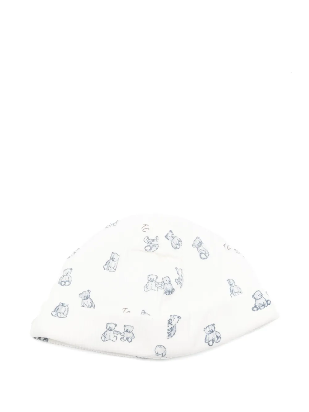 Tartine Et Chocolat Geribbelde muts met Teddy Bear-print Wit