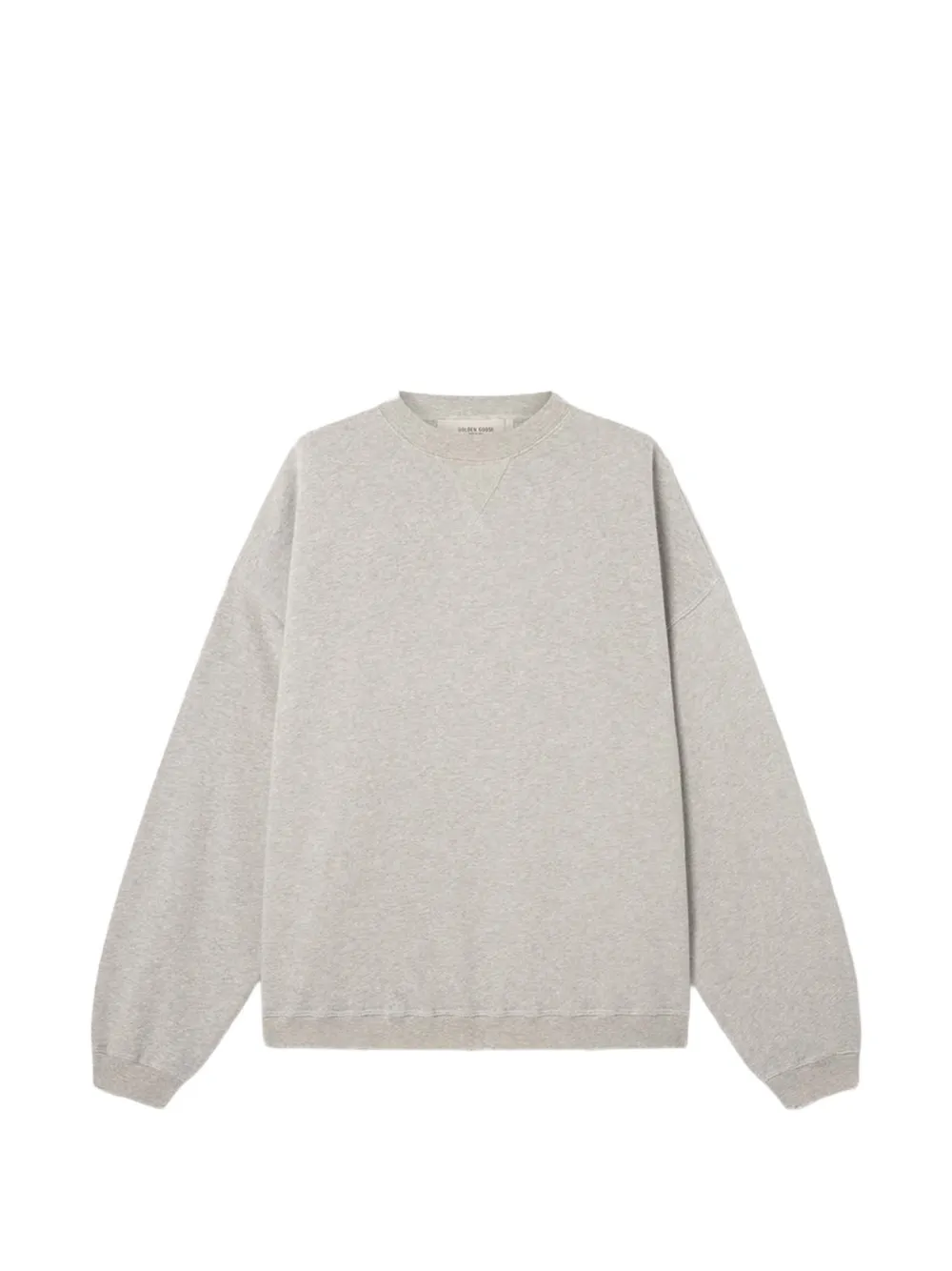 Golden Goose Sweatshirt In Gray Melange Cotton With Logo