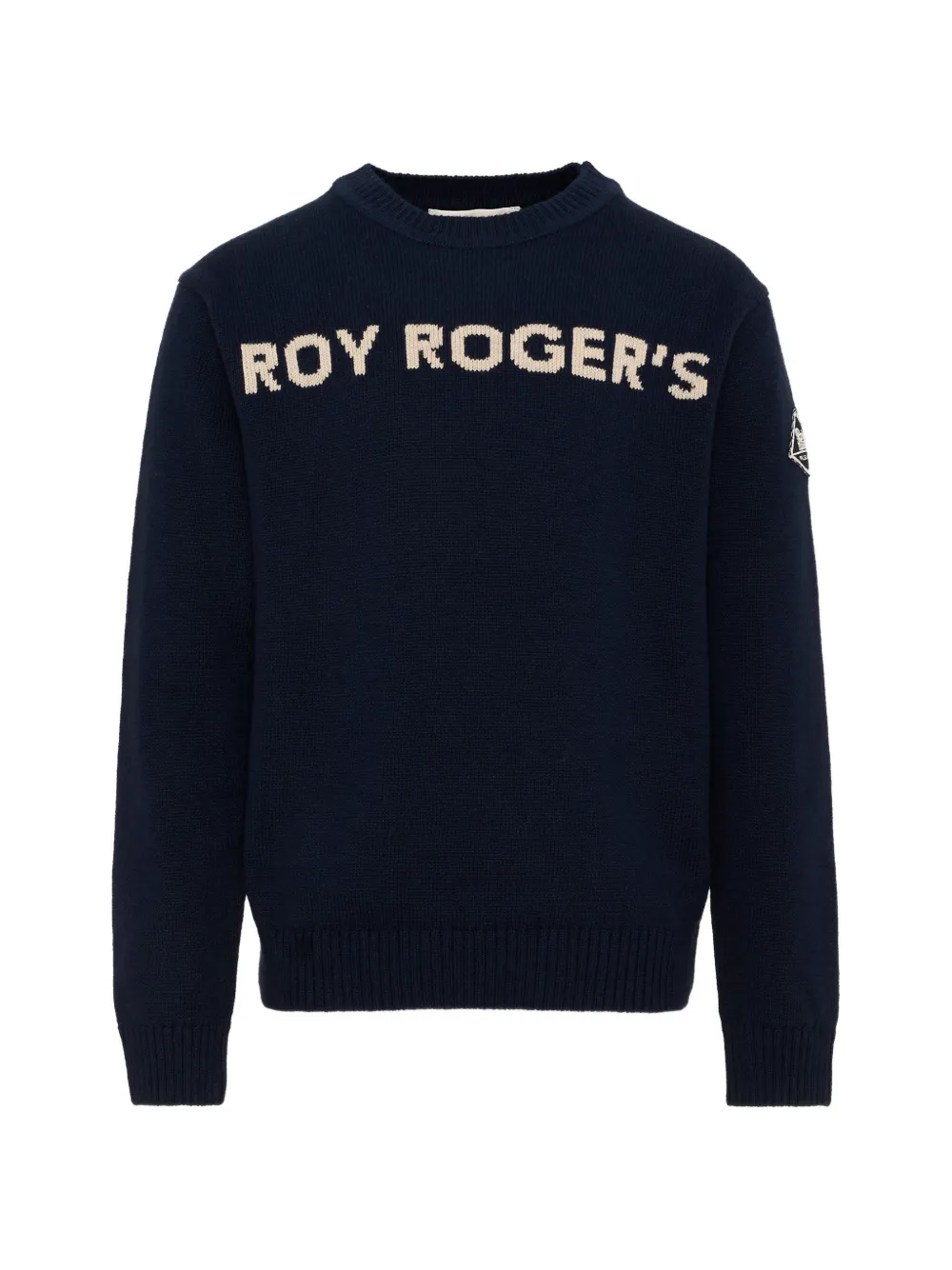 Roy Rogers Kids logo-intarsia crew-neck sweater - Blu