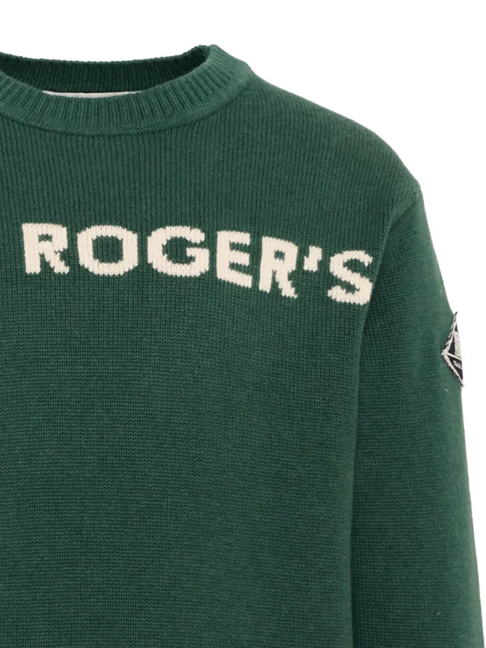 Roy Rogers Kids Trui met logo-intarsia en patchdetail Groen