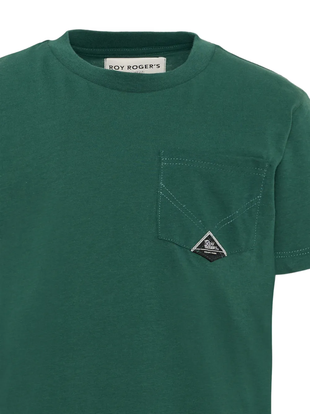 Roy Rogers Kids T-shirt met borstzak en logo-patch Groen