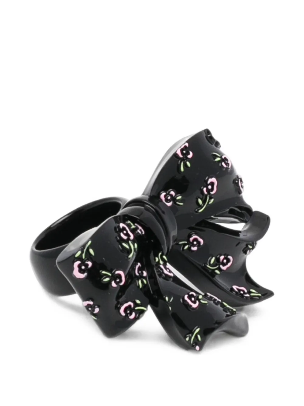 SHUSHU/TONG Ring mit Blumenprint - Schwarz
