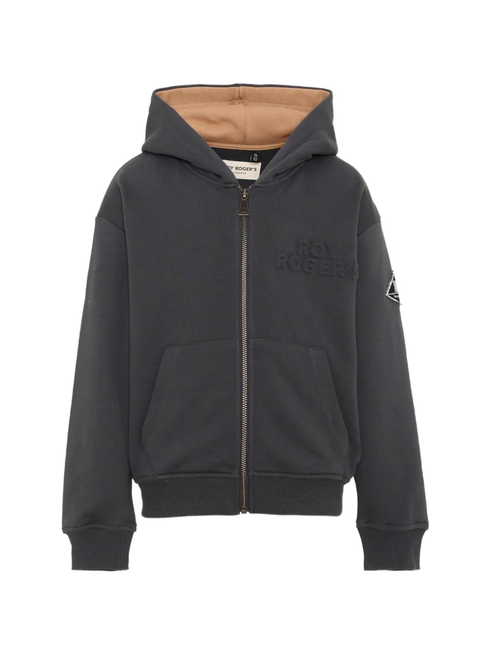 Roy Rogers Kids sweat zippé à logo embossé - Gris