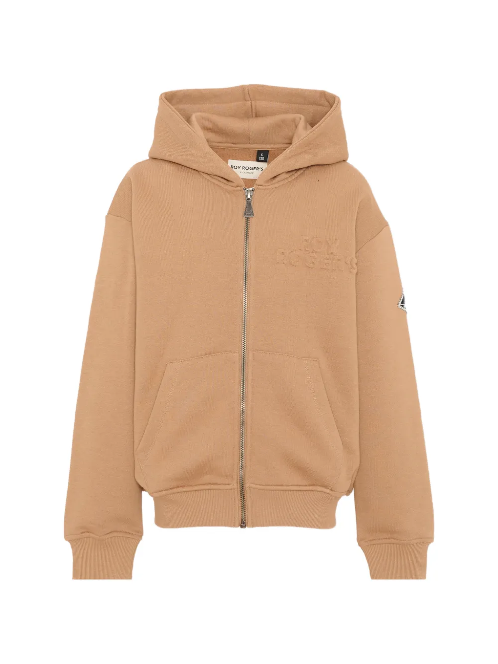 Roy Rogers Kids embossed-logo zip-up hoodie - Toni neutri