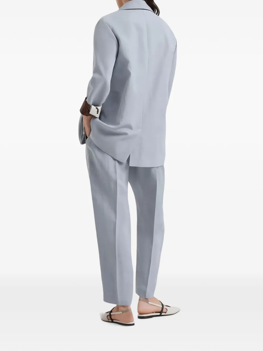 Brunello Cucinelli Pak met enkele rij knopen Blauw