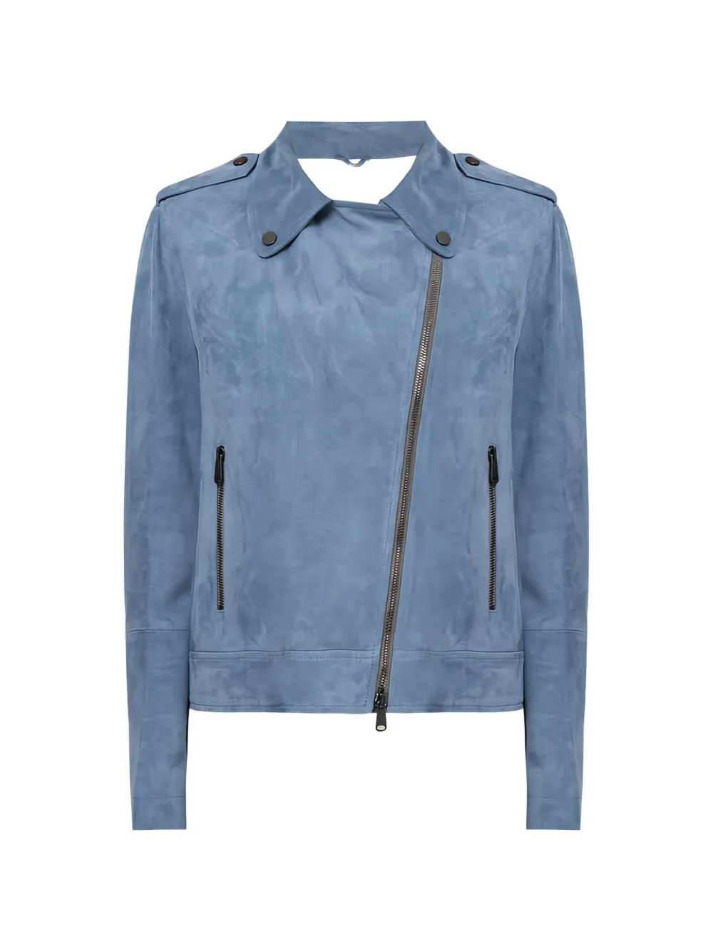 Brunello Cucinelli asymmetrical leather jacket