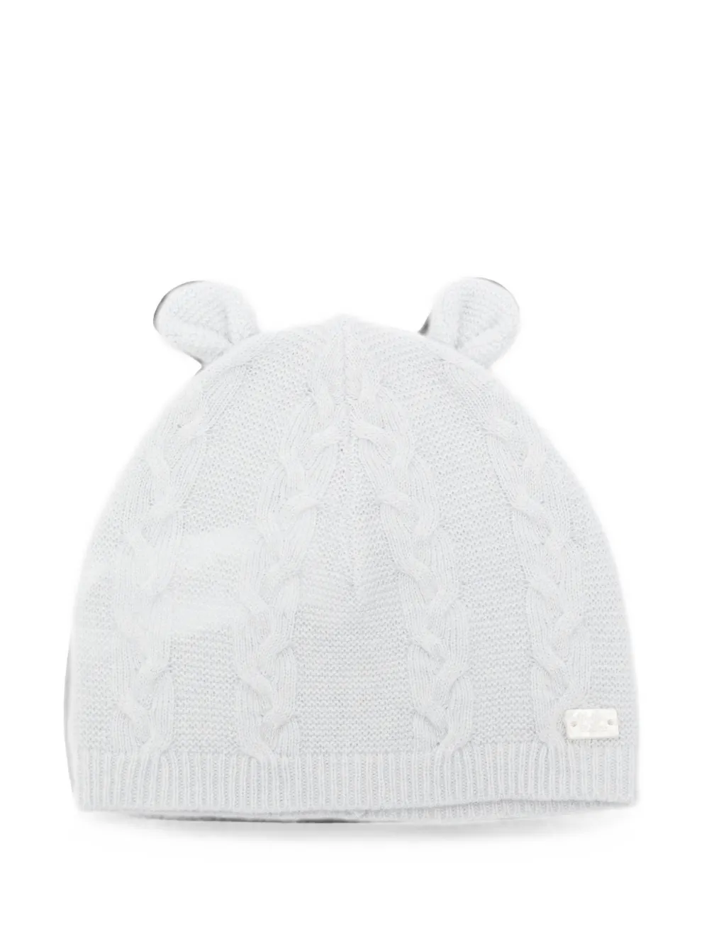 Tartine Et Chocolat cable-knit ear-detail beanie hat - Blu