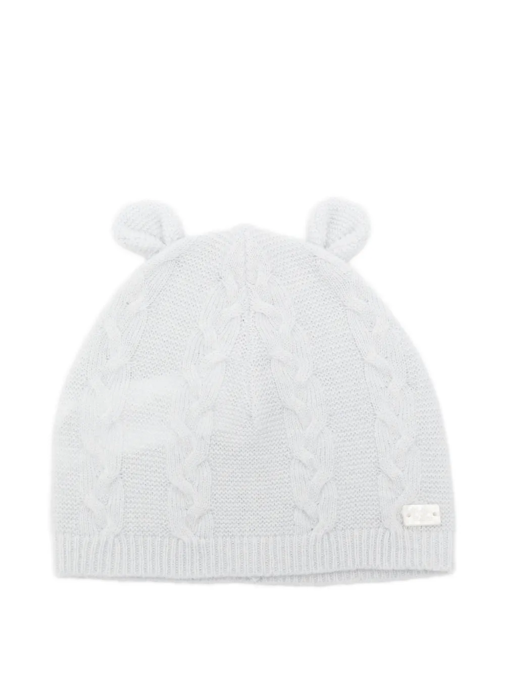 Tartine Et Chocolat cable-knit ear-detail beanie hat - Blu