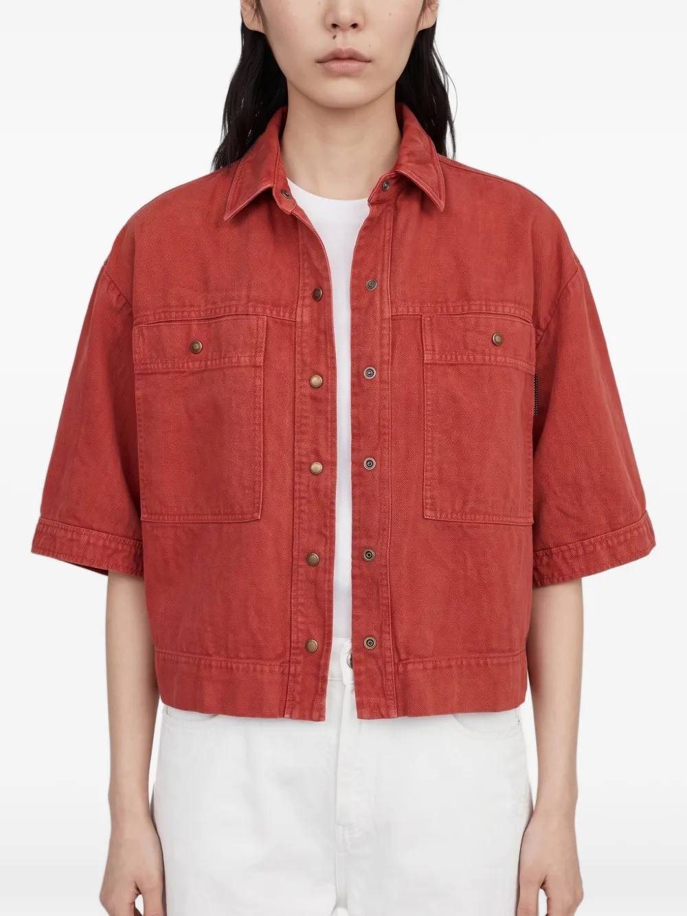 Brunello Cucinelli Kastige Jeansjacke - Rot