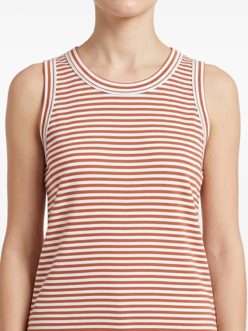 Brunello Cucinelli Gestreepte tanktop Bruin