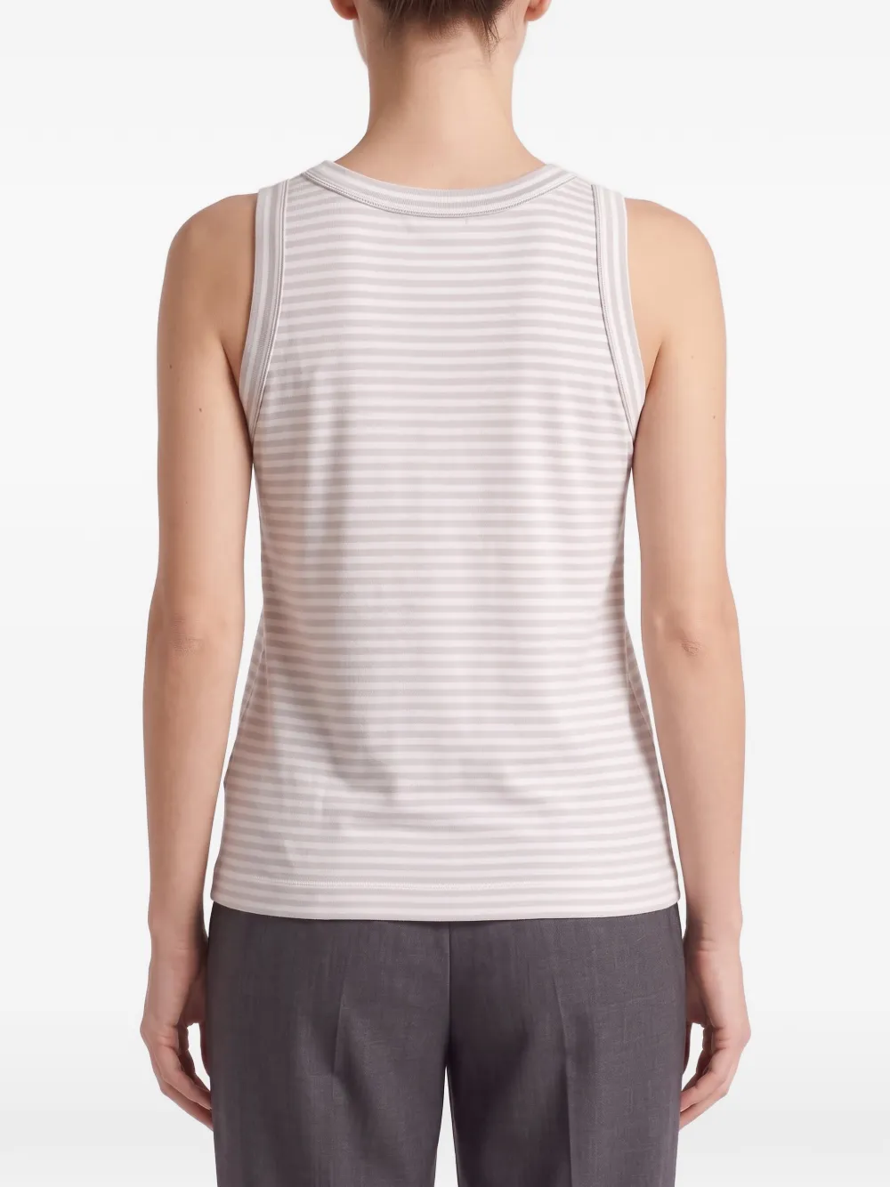 Brunello Cucinelli Gestreepte tanktop Beige