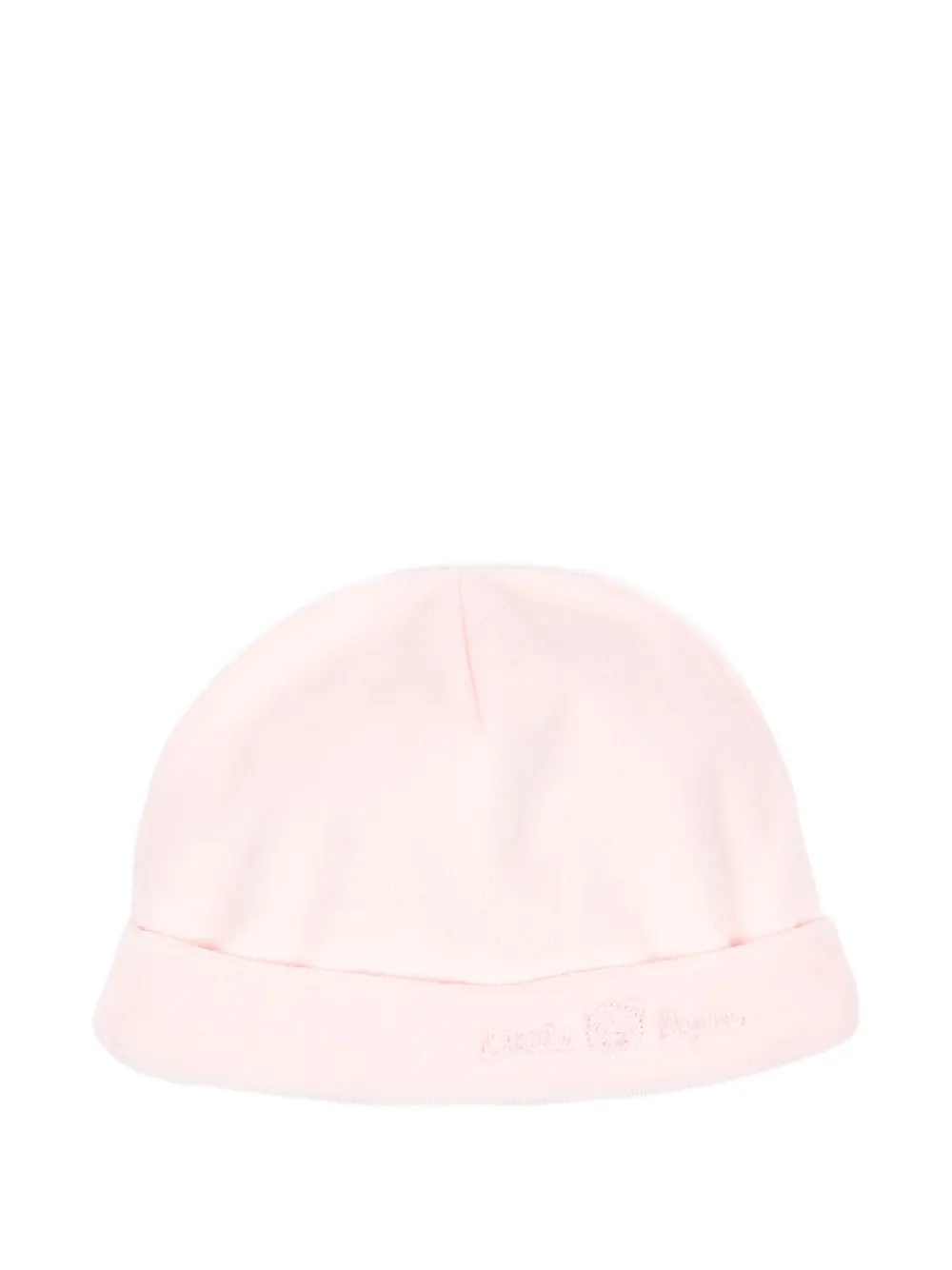 Little Bear embroidered turn-up beanie hat - Rosa