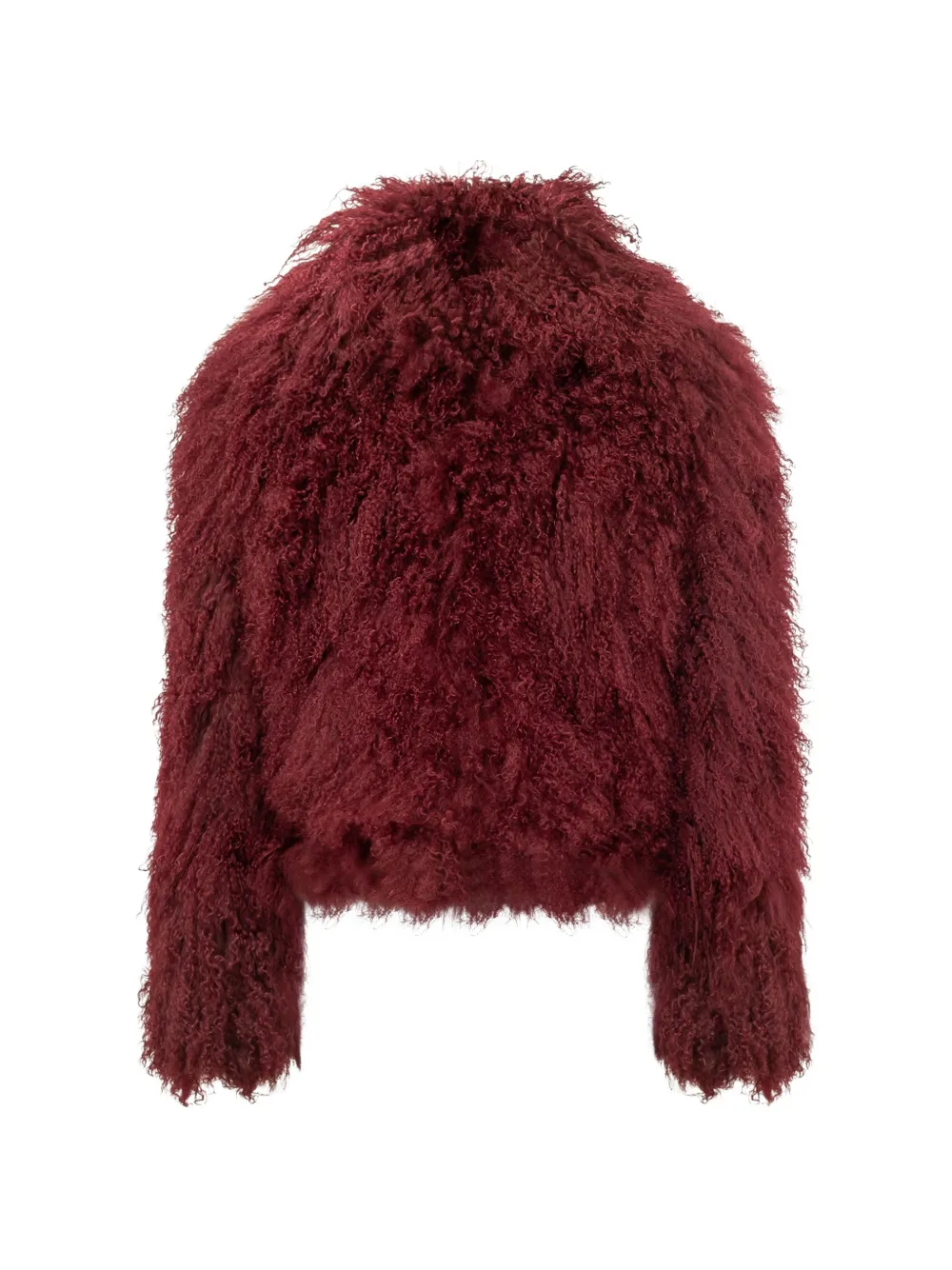 Martha Louis Mongolian-fur cropped jacket