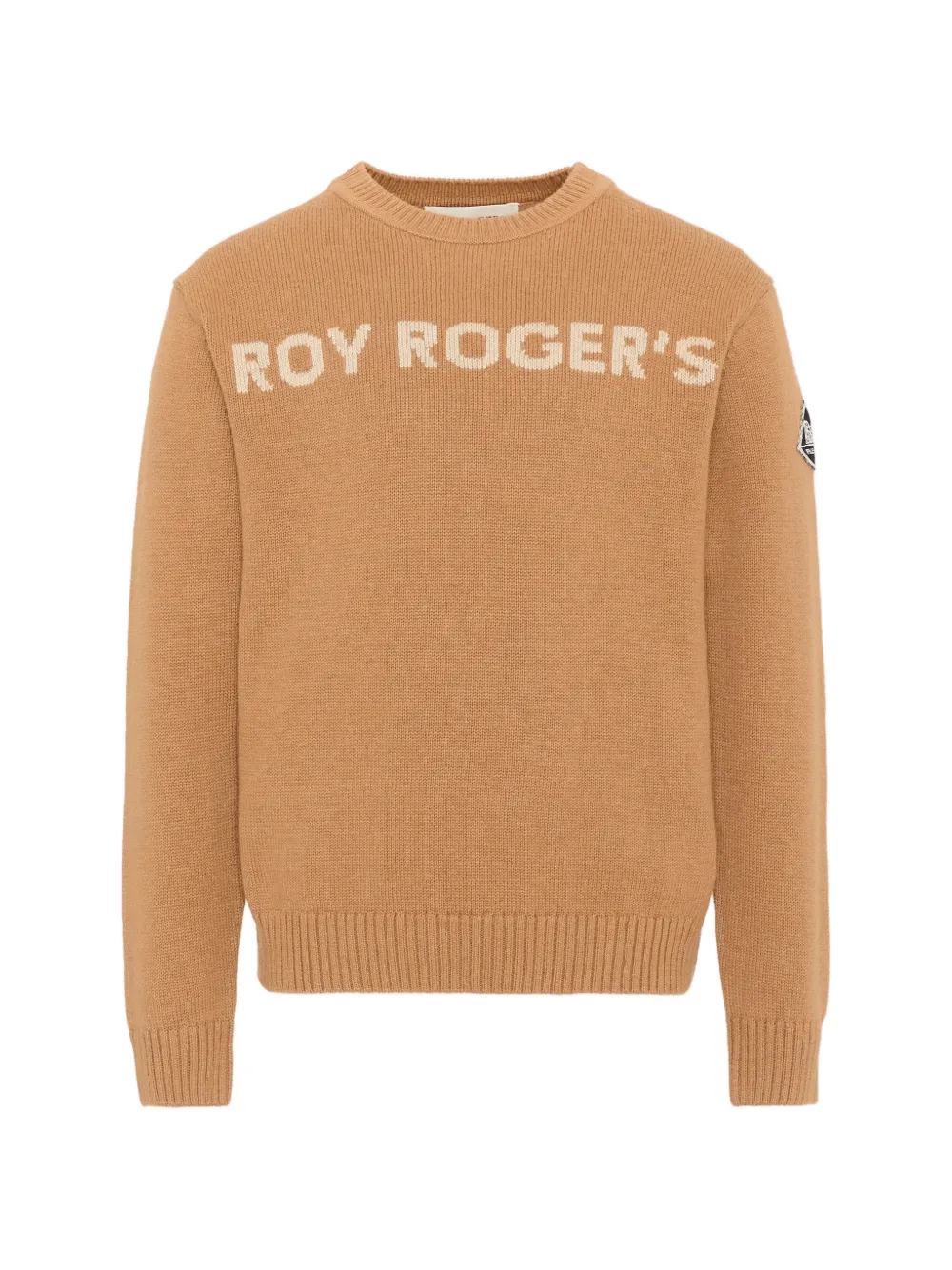 Roy Rogers Kids logo-intarsia patch-detail sweater - Marrone