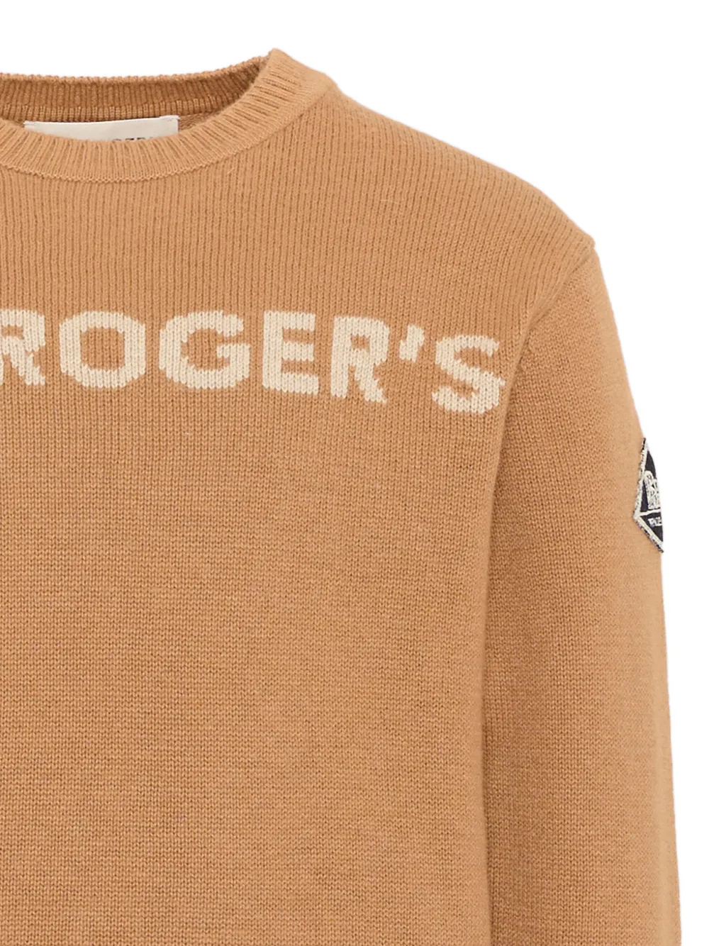 Roy Rogers Kids Trui met logo-intarsia en patchdetail Bruin